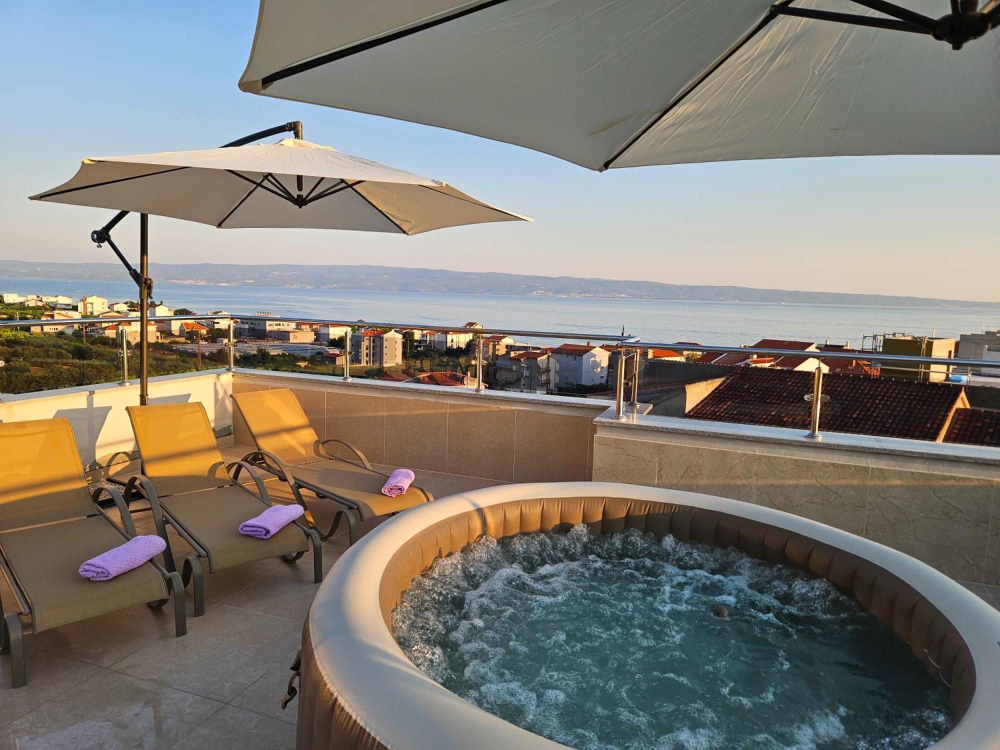 Modern Villa With Jacuzzi, Beautiful Sea View, Near Split! Villa 36A 珀德垂那 外观 照片