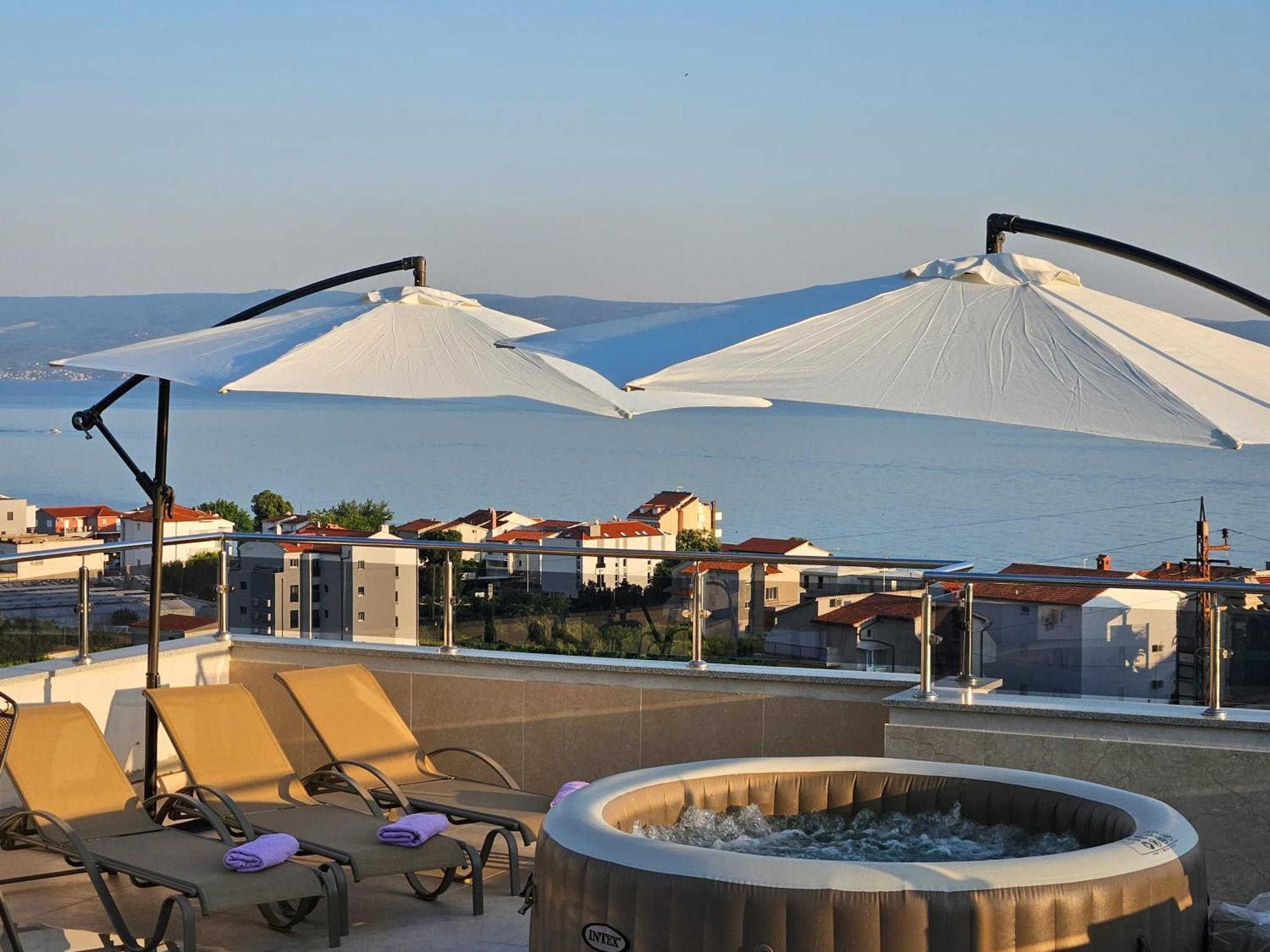 Modern Villa With Jacuzzi, Beautiful Sea View, Near Split! Villa 36A 珀德垂那 外观 照片