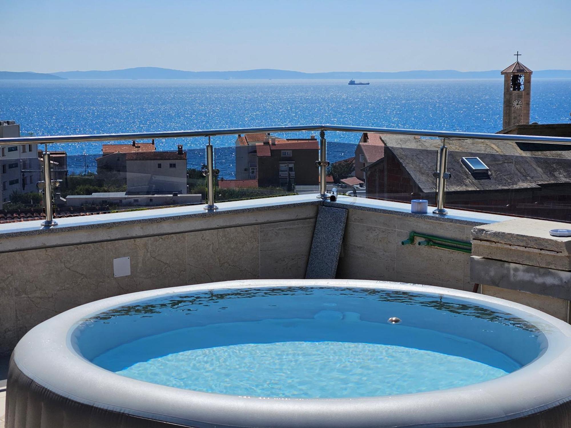 Modern Villa With Jacuzzi, Beautiful Sea View, Near Split! Villa 36A 珀德垂那 外观 照片
